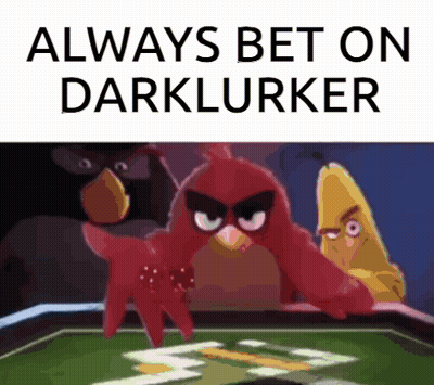 Angry Birds Playing A Game With The Words Always Bet On Darklurker Above Them GIF