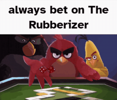 Angry Birds Playing Game Always Bet On Rubberizer GIF