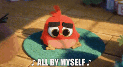 Angry Birds Red All By Myself GIF
