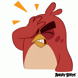 Angry Birds Red Facepalm Ugh  GIF
