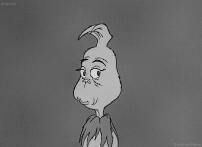 Angry Black And White Grinch GIF