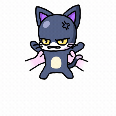 Angry Black Cat Cartoon GIF