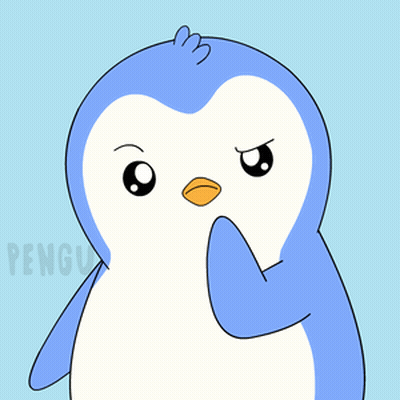 Angry Blue And White Penguin With Yellow Beak GIF