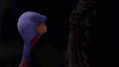 Angry Cartoon Bird Close Up GIF