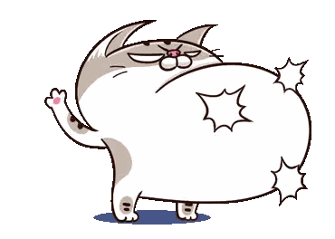 Angry Cartoon Cat Sticker