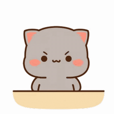 Angry Cartoon Cat Sitting GIF