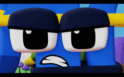 Angry Cartoon Character Face GIF