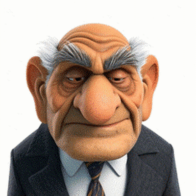Angry Cartoon Character In Suit And Tie GIF