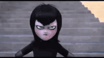 Angry Cartoon Character On Stairs GIF