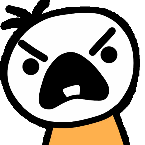 Angry Cartoon Character Sticker