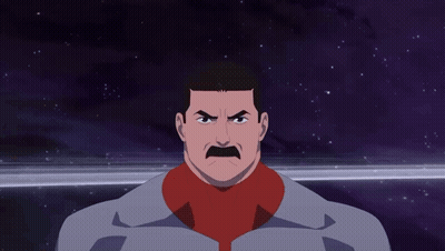 Angry Cartoon Character With Mustache And Red Scarf GIF
