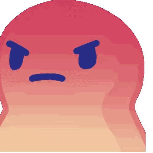 Angry Cartoon Character With Mustache Sticker
