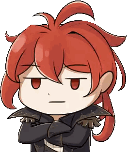 Angry Cartoon Character With Red Hair Crossed Arms Sticker