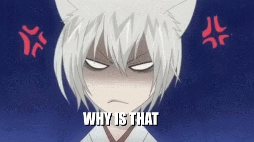 Angry Cartoon Character With White Hair And Cat Ears GIF