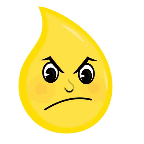 Angry Cartoon Drop Sticker