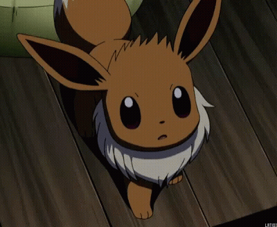 Angry Cartoon Eevee Looking At Camera GIF