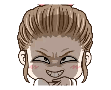 Angry Cartoon Girl Sticker