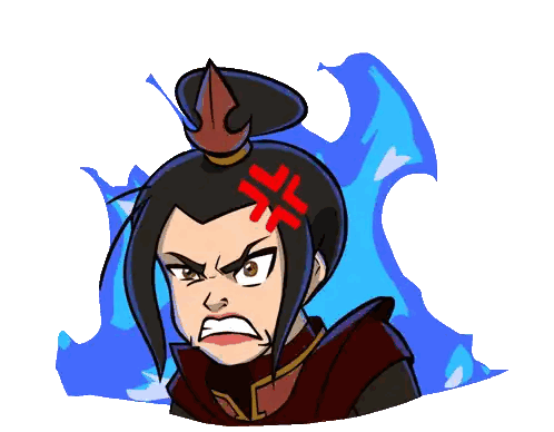 Angry Cartoon Girl Sticker
