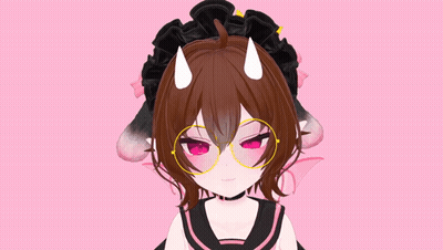 Angry Cartoon Girl With Horns And Glasses GIF