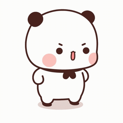 Angry Cartoon Panda With Bow Tie GIF