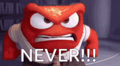 Angry Cartoon Saying Never GIF