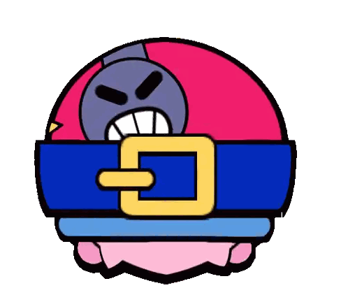Angry Character With Belt Sticker