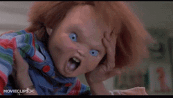 Angry Chucky Doll Bite GIF