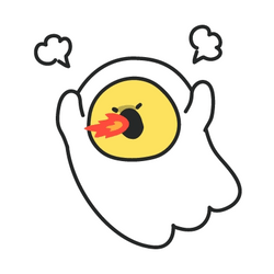 Angry Cute Ghost Eyes In Flame GIF