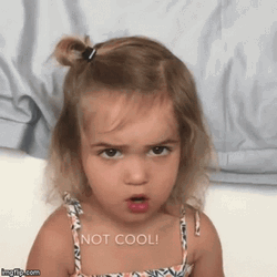 Angry Cute Girl Not Cool GIF