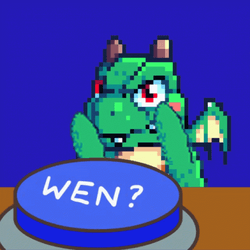 Angry Dinosaur Pushing When Button GIF