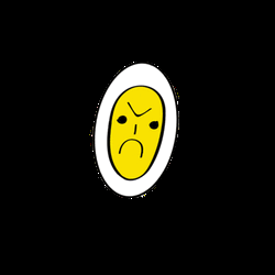 Angry Face Egg Cartoon  GIF