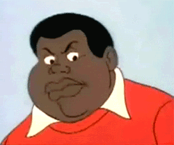 Angry Face Fat Albert Shake Head  GIF