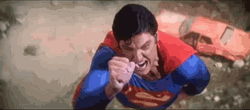 Angry Fierce Superman Flying GIF