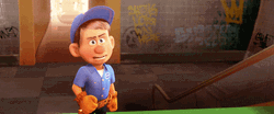 Angry Fix It Felix Pointing Down GIF