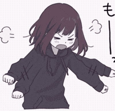 Angry Girl In Black Hoodie Making Funny Face GIF