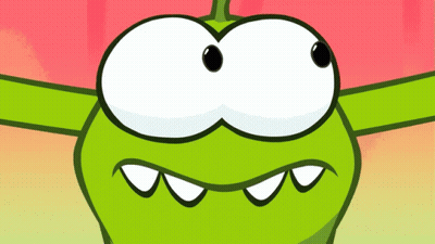 Angry Green Cartoon Character With Big Eyes GIF