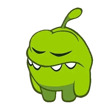Angry Green Cartoon Character With Big Teeth Sticker