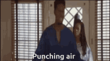 Angry Guy Punching Air