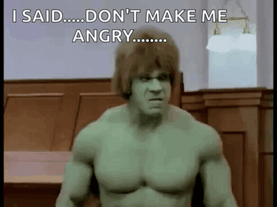 Angry Hulk In Courtroom Without Shirt GIF