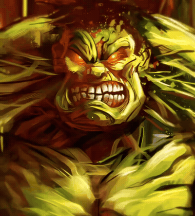 Angry Hulk Painting GIF