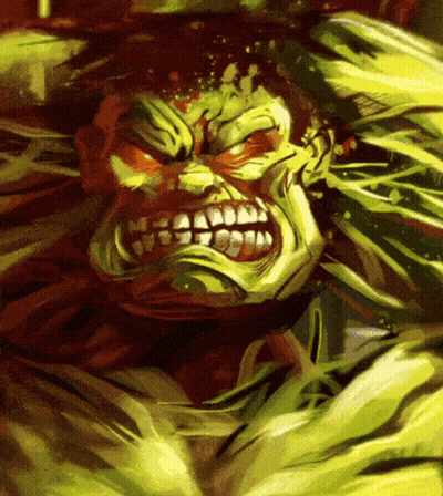 Angry Hulk Painting GIF
