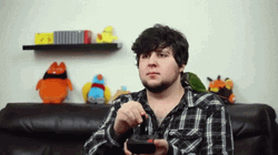 Angry Jontron Using Gaming Joystick GIF