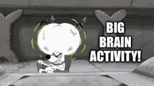 Angry Man With Big Brain Activity Animation GIF