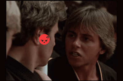 Angry Man With Red Circle Around Ear GIF