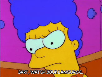 Angry Marge Simpson Scolding Bart GIF