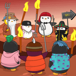 Angry Mob Pudgy Penguins GIF