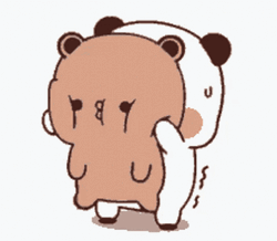 Angry Mochi Panda Hanging Mocha GIF