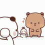 Angry Mochi Panda Hitting Mocha GIF