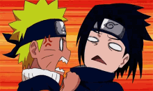 Angry Naruto Sasuke Trying To Start Fight GIF