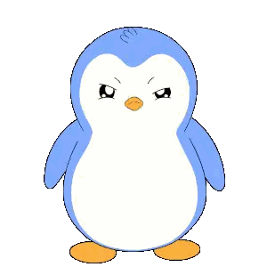 Angry Penguin Surrounded By Flames Sticker